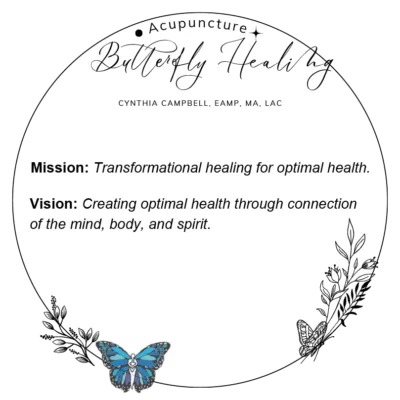 Mission: Transformational healing for optimal health. Vision: Creating optimal health through connection of the mind, body, and spirit.